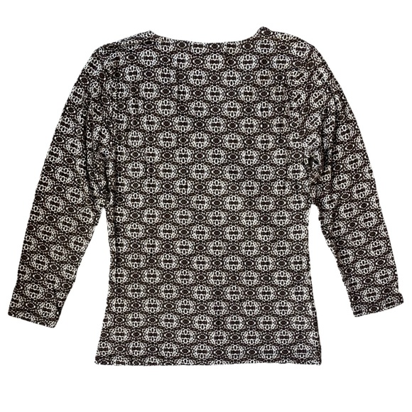 Michael Michael Kors Cinched V-neck Slinky Top Long Sleeve Stretch - Picture 4 of 11